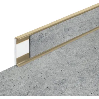 soklová lišta PVC vinylová soklová podlahová lišta Fortelock Business Tornes mercury C013 beige - 200 x 5,8 x 1,2 cm