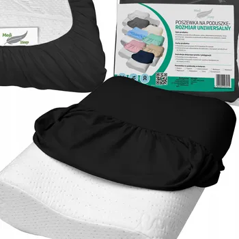 Polštář Povlak na ortopedický polštář bavlna Medi Sleep černý 40 x 55 cm