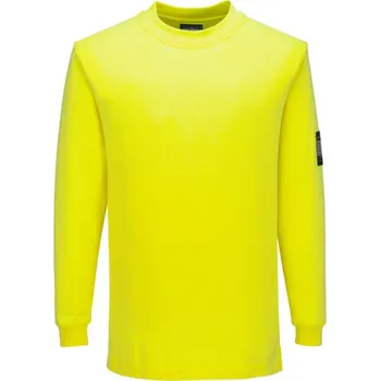 pracovní tričko PORTWEST Tričko FR806 Modaflame Knit FR, dlouhý rukáv, antistatické POR-FR806YERM M Žlutá