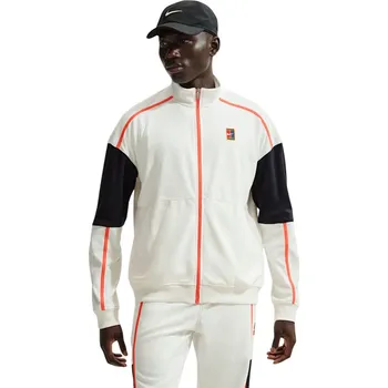 Pánská mikina Pánská tenisová mikina Nike Court Heritage Tennis - sail/turf orange Bílý (M)