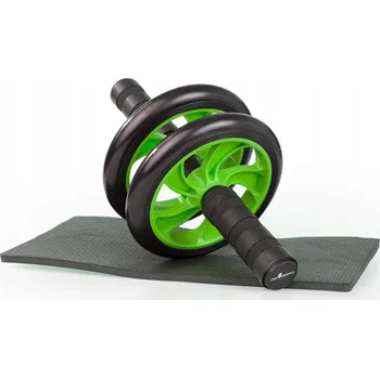 Dvojité kolečko na cvičení Pretorians 31 cm x 16 cm - černé, modré, zelené