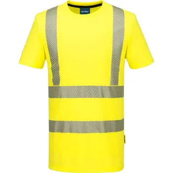 pracovní tričko PORTWEST Tričko KX301 Hi-Vis, reflexní, krátký rukáv POR-KX301YERM M Žlutá