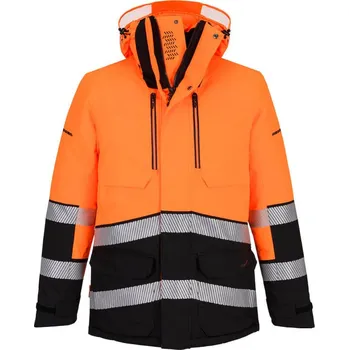 pracovní bunda PORTWEST Bunda parka EV401 Expedition, reflexní POR-EV401OBRL L Oranžová/černá