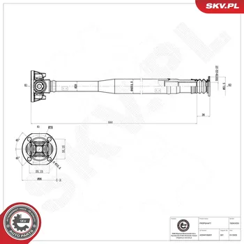 Hřídel nápravy Hnací hřídel ESEN SKV 76SKV035