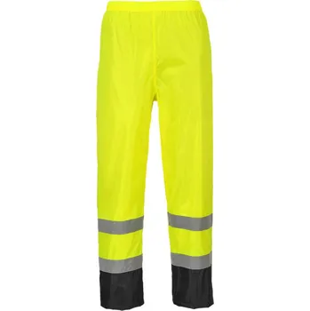 Pláštěnka PORTWEST Kalhoty Hi-Vis Classic Contrast H444, do pasu, do deště, reflexní POR-H444YBRM M