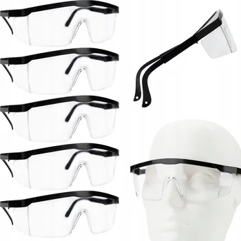 ochranné brýle 5x OCHRANNÉ BRÝLE BOZP PRACOVNÍ BRÝLE PROTI STŘÍKAJÍCÍM KAPALINÁM OCHRANA OČÍ LEHKÉ