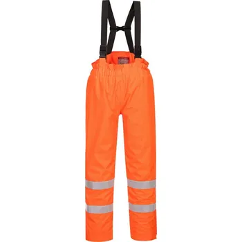 Pánské kalhoty PORTWEST Kalhoty Bizflame Rain Hi-Vis Antistatic FR S781 s laclem, zateplené, reflexní POR-S781ORRL L Oranžová