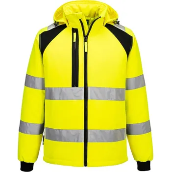 pracovní bunda PORTWEST Bunda CD809 WX2 polstrovaná, softshellová, reflexní POR-CD809YBR4XL 4XL Žlutá/černá
