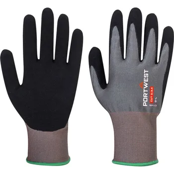 Pracovní rukavice PORTWEST Rukavice CT300 HR18 - CT45, nitrilové, neprožezné POR-CT45G8RXS XS Šedá/černá