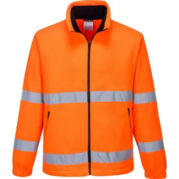 pracovní bunda PORTWEST Bunda Hi-Vis Essential F250, fleece, reflexní POR-F250ORRXXL 2XL Oranžová