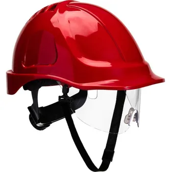 Pracovní přilba PORTWEST Přilba Endurance Visor PW55 POR-PW55RER Červená