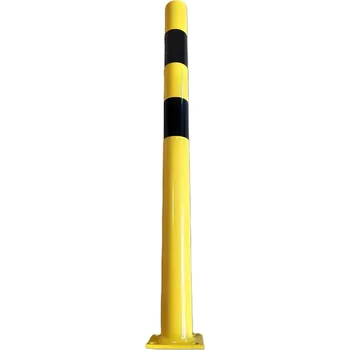 Plotový sloupek Flomat Černo-žlutý ocelový parkovací sloupek - 6 x 80 cm