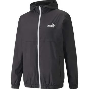 Pánská bunda Puma ESSENTIALS SOLID WINDBREAKER JACKET S Černá, Bílá