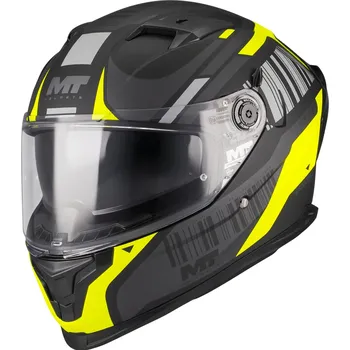 Helma na motorku MT Helmets Integrální helma na motorku MT Braker SV Cockpit B13 matná černo-šedo-fluo žlutá 2XL