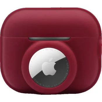 2v1 silikonový ochranný obal pro AirPods Pro 2 / AirTag - vínový