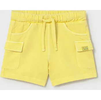 Chlapecké kraťasy Dětské bavlněné šortky Mayoral 1223.3H.Baby.PPY2 žlutá 11X, vel. 80