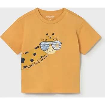 Dětské bavlněné tričko Mayoral 1009.3F.Baby.PPY2 žlutá 18X, vel. 92