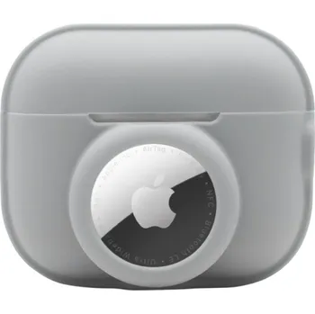 2v1 silikonový ochranný obal pro AirPods Pro 2 / AirTag - šedý