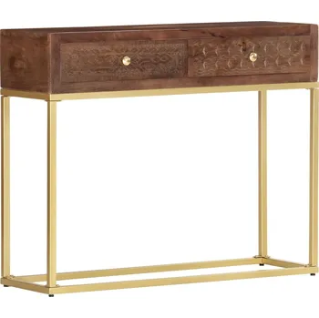 Konferenční stolek Konzolový stolek 90 x 30 x 75 cm masivní mangovník - 8719883810805