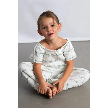 Dětská souprava s příměsí lnu Mayoral 3593.6B.Mini.PPY2 bílá 00X, vel. 128