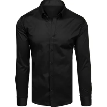 Pánská košile Elegantní černá pánská košile DX2599 Velikost: M