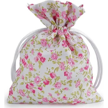 Dárková taška Dárkový pytlík květy 10x13 cm