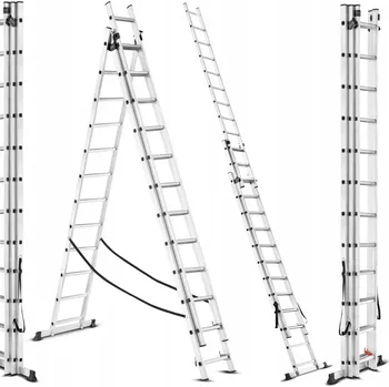 Žebřík Hliníkový Žebřík HardMaister 36 až 150 kg
