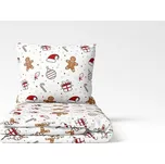 Bavlněné povlečení Ozdoby červené 140x200 70x90