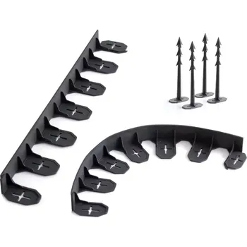 Zahradní obrubník Černý plastový zahradní obrubník - 480 x 8,4 x 4,5 cm