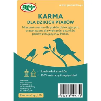 Pro ptáka Smíšené Krmivo krmná směs pro volně žijící ptáky SIM 1kg