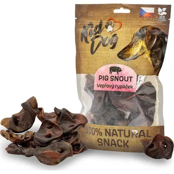 Pamlsek pro psa KIDDOG 100% Natural Snack, vepřový rypáček 7 - 8 cm / 200 g