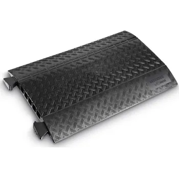 kabelová chránička Černý plastový kabelový most s víkem DEFENDER MIDI 5 - 87 x 53,8 x 5,5 cm