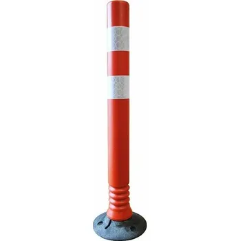 Plotový sloupek Červený plastový elastický parkovací sloupek Flexi - 75 cm