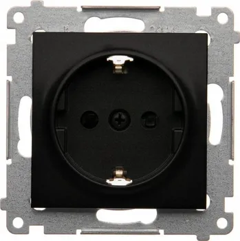 Elektrická zásuvka Elektrická Zásuvka zásuvka Kontakt-simon černá