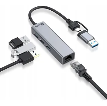 Síťová karta SÍŤOVÁ KARTA ADAPTÉR HUB USB 3.0 PŘEVODNÍK RJ45 GIGABIT LAN ETHERNET