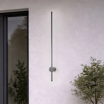 Venkovní osvětlení Euluna LED nástěnné světlo Orla M, černé, hliník, výška 97 cm černá, bílá LED 20 W celkem - Doprava zdarma