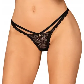 Kalhotky OBSESSIVE Kalhotky tanga Chemeris černé XS/S