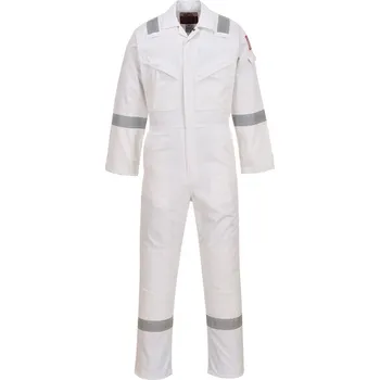montérky PORTWEST Kombinéza FR50 Flame Resistant Anti-Static, 350g POR-FR50WHRXXL 2XL Bílá Standartní