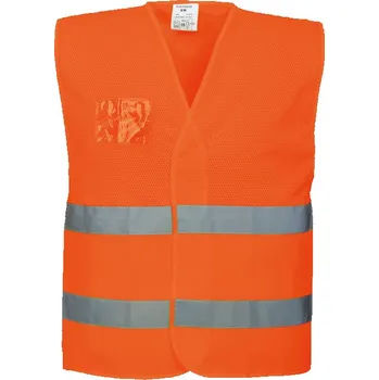 pracovní vesta PORTWEST Vesta HiVis síťovaná C494, reflexní POR-C494ORRS/M Oranžová S-M