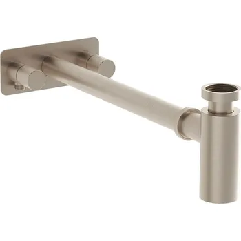 Sifon VITRA designová sada sifonu k umyvadlu s rohovými ventily, DN32, s převlečnou maticí 5/4, kartáčovaný nikl
