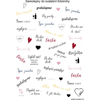 Svatební dekorace Papírové svatební samolepky do fotoknihy verze D