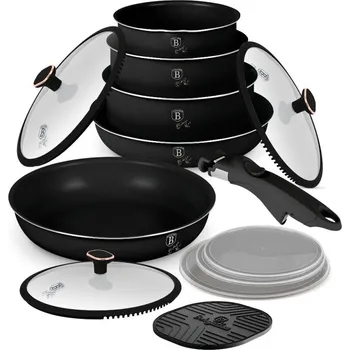 Berlingerhaus Sada nádobí s titanovým povrchem 13 ks Black Rose Collection + Doprava ZDARMA