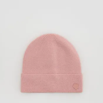 Čepice Reserved - Čepice z žebrovaného úpletu s aplikací - růžová - 353IL-30X - 353IL-30X-3Y5