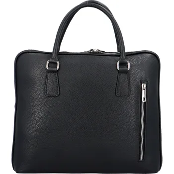 Kabelka Kožená business taška na laptop Kendall, černá