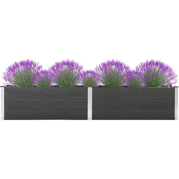 Vyvýšený záhon Zahradní vyvýšený záhon 200 x 50 x 54 cm WPC šedý - 8720286761304