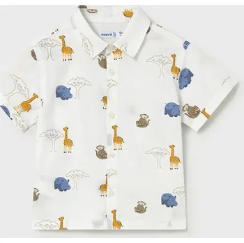 Dětská bavlněná košile Mayoral 1114.3F.Baby.PPY2 bílá 00X, vel. 74