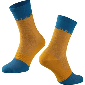 Pánské ponožky ponožky FORCE MOVE, žluto-modré S-M/36-41 Velikost: S-M