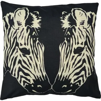 Povlak na polštářek Černý povlak na polštář s motivem zebry - 43x43 cm
