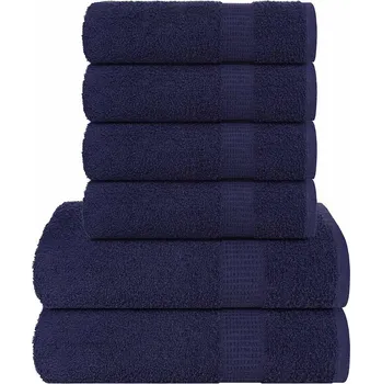Utěrka 6dílná sada ručníků navy modrá 360 g/m² 100% bavlna - 8721012147249