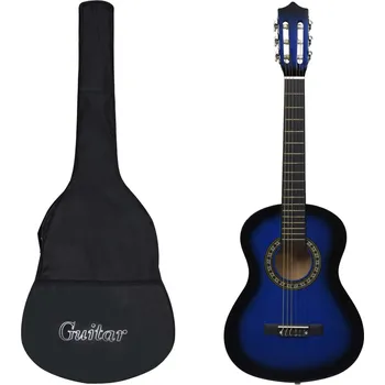 Klasická kytara Klasická kytara pro začátečníky a děti s obalem modrá 1/2 34'' - 8720286052846